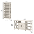 Pemberly Row Wood Tall TV Stand for TVs up to 65