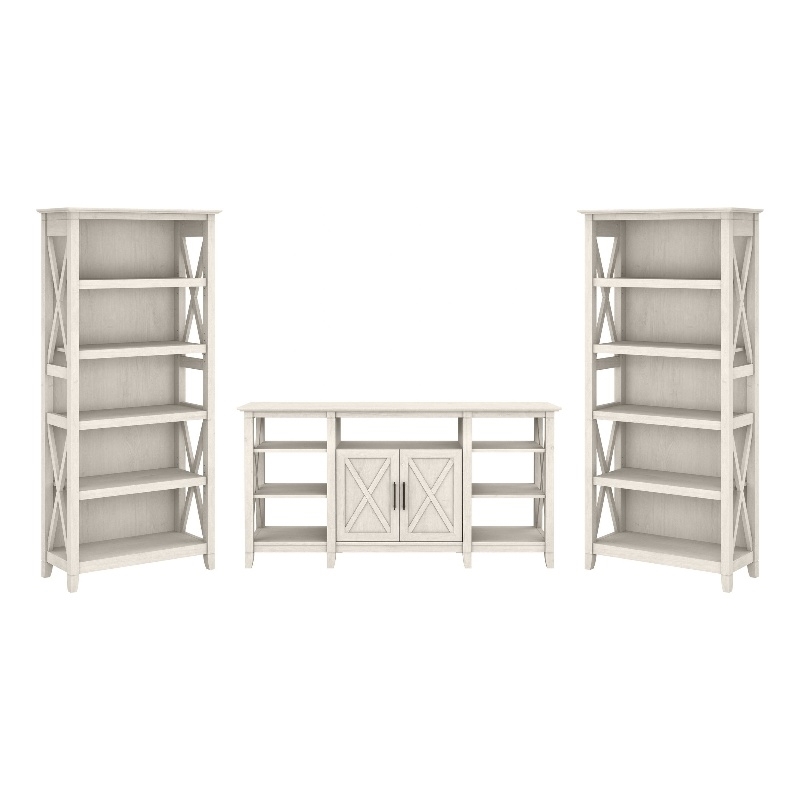 Pemberly Row Wood Tall TV Stand for TVs up to 65