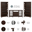 Pemberly Row Wood Tall TV Stand for TVs up to 65