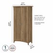 Pemberly Row Engineered Wood Kitchen Pantry Cabinet with Doors in Reclaimed Pine
