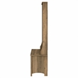 Pemberly Row Engineered Wood Hall Tree with Shoe Storage Bench in Reclaimed Pine