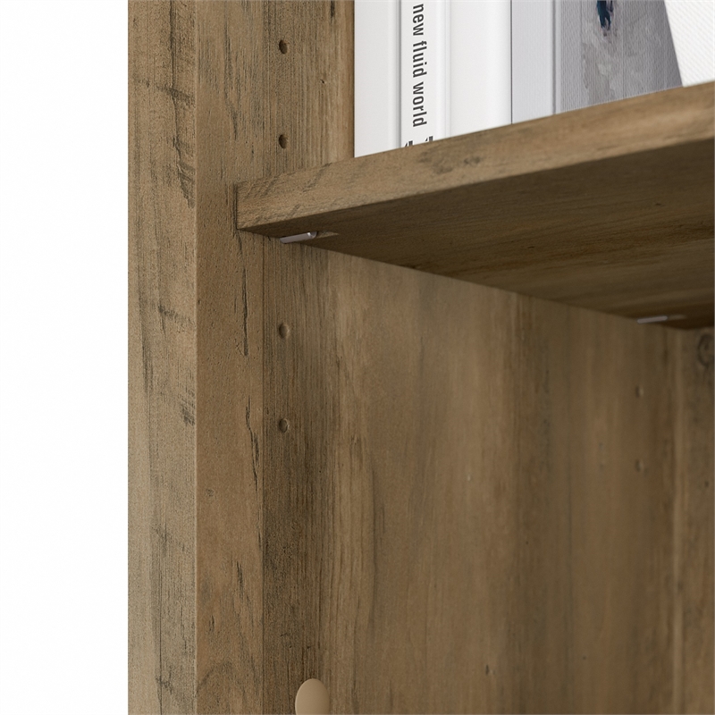 Pemberly Row Engineered Wood Hall Tree with Shoe Storage Bench in Reclaimed Pine