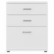 Pemberly Row Laundry Room Cabinet with Drawers in White - Engineered Wood