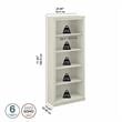 Pemberly Row Tall 5 Shelf Bookcase in Linen White Oak - Engineered Wood