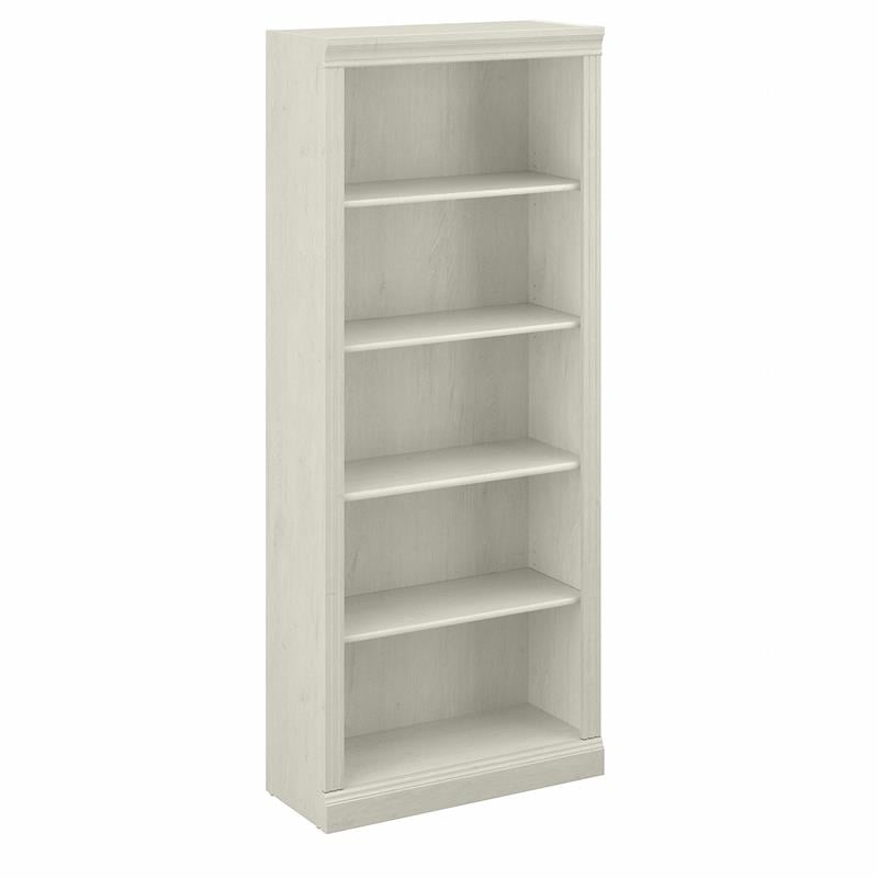 Pemberly Row Tall 5 Shelf Bookcase in Linen White Oak - Engineered Wood
