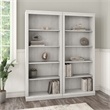 Pemberly Row Engineered Wood Tall 5 Shelf Bookcase - Set of 2 in Linen White Oak