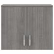 Pemberly Row Engineered Wood Laundry Room Wall Cabinet w/ Doors in Platinum Gray