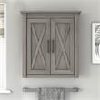 Pemberly Row Engineered Wood Bathroom Wall Cabinet with Doors in Driftwood Gray
