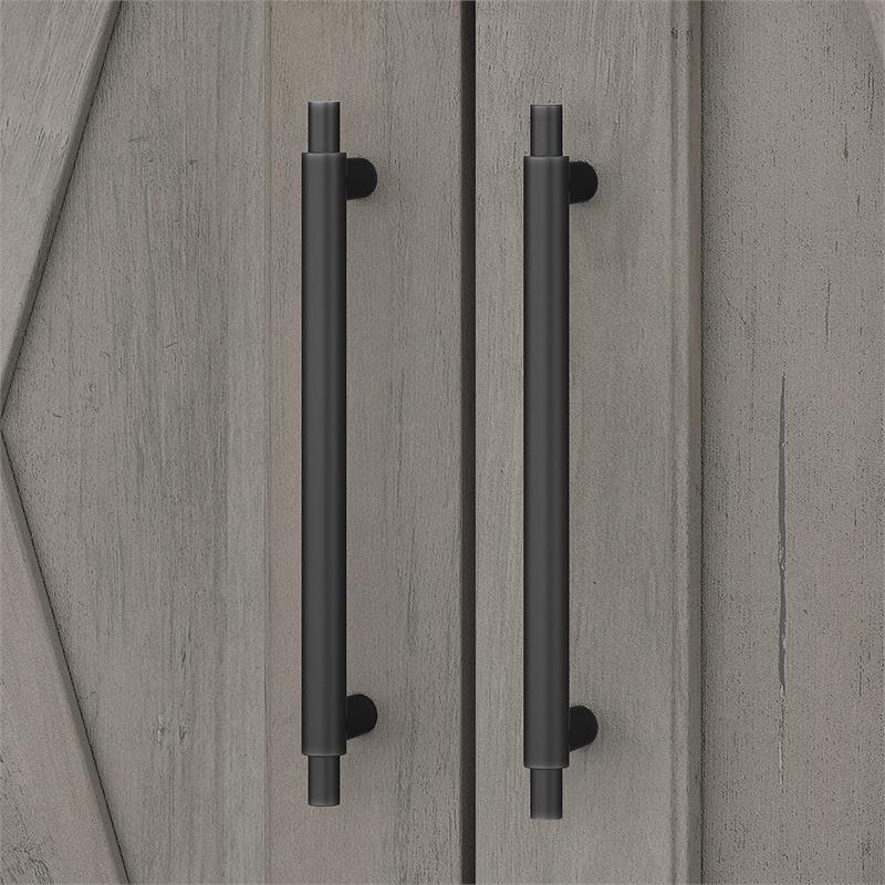 Pemberly Row Engineered Wood Bathroom Wall Cabinet with Doors in Driftwood Gray