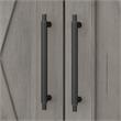 Pemberly Row Engineered Wood Bathroom Wall Cabinet with Doors in Driftwood Gray