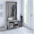 Pemberly Row Engineered Wood Hall Tree with Shoe Storage Bench in Cape Cod Gray
