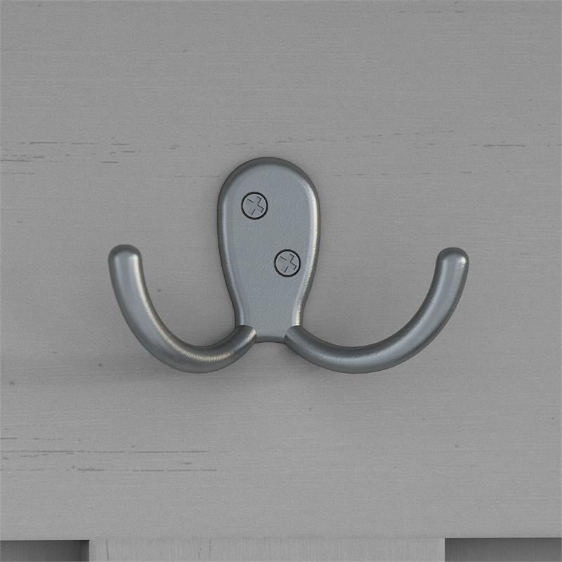 Pemberly Row Engineered Wood Hall Tree with Shoe Storage Bench in Cape Cod Gray