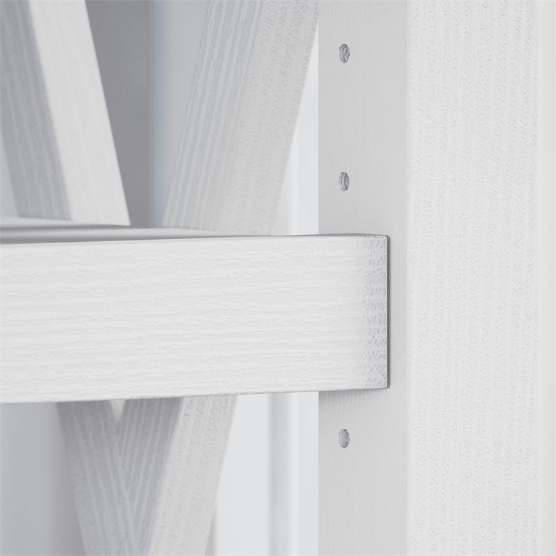 Pemberly Row 5 Shelf Bookcase Set in Pure White Oak - Engineered Wood