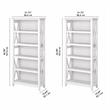 Pemberly Row 5 Shelf Bookcase Set in Pure White Oak - Engineered Wood