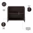 Pemberly Row Engineered Wood Laundry Room Wall Cabinet with Doors in Storm Gray