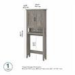 Pemberly Row Over The Toilet Storage Cabinet in Driftwood Gray - Engineered Wood