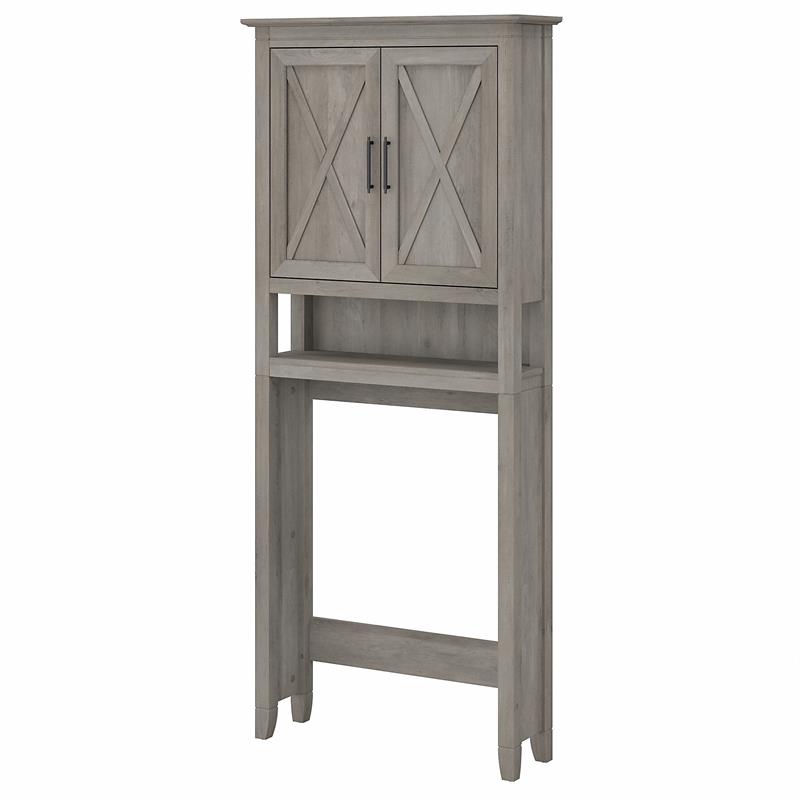 Pemberly Row Over The Toilet Storage Cabinet in Driftwood Gray - Engineered Wood