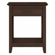 Pemberly Row Farmhouse Engineered Wood End Table with Storage in Cherry