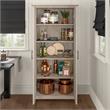 Pemberly Row Kitchen Pantry Cabinet in Washed Gray - Engineered Wood