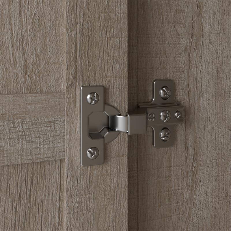 Pemberly Row Kitchen Pantry Cabinet in Washed Gray - Engineered Wood