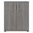 Pemberly Row Laundry Room Cabinet with Doors in Platinum Gray - Engineered Wood