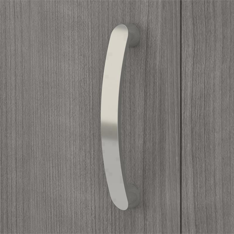 Pemberly Row Laundry Room Cabinet with Doors in Platinum Gray - Engineered Wood