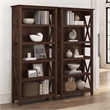 Pemberly Row 5 Shelves Engineered Wood Bookcase Set in Bing Cherry