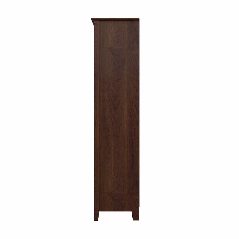 Pemberly Row Kitchen Pantry Cabinet in Cherry - Engineered Wood