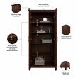 Pemberly Row Kitchen Pantry Cabinet in Cherry - Engineered Wood