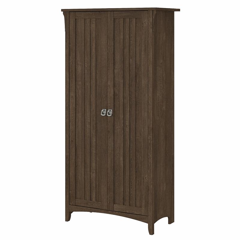 Pemberly Row Kitchen Pantry Cabinet with Doors in Ash Brown - Engineered Wood