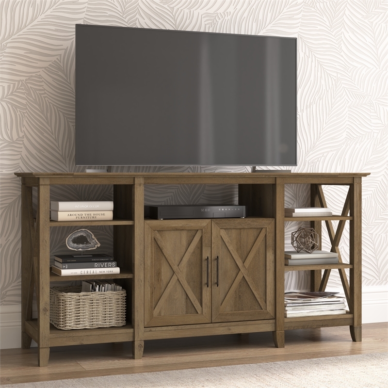 Pemberly Row Modern Wood Tall TV Stand for TVs up to 65