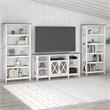 Pemberly Row Modern Wood Tall TV Stand for TVs up to 65