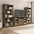 Pemberly Row Modern Wood Tall TV Stand for TVs up to 65