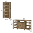 Pemberly Row Modern Wood Tall TV Stand for TVs up to 65
