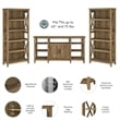 Pemberly Row Modern Wood Tall TV Stand for TVs up to 65