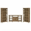 Pemberly Row Modern Wood Tall TV Stand for TVs up to 65