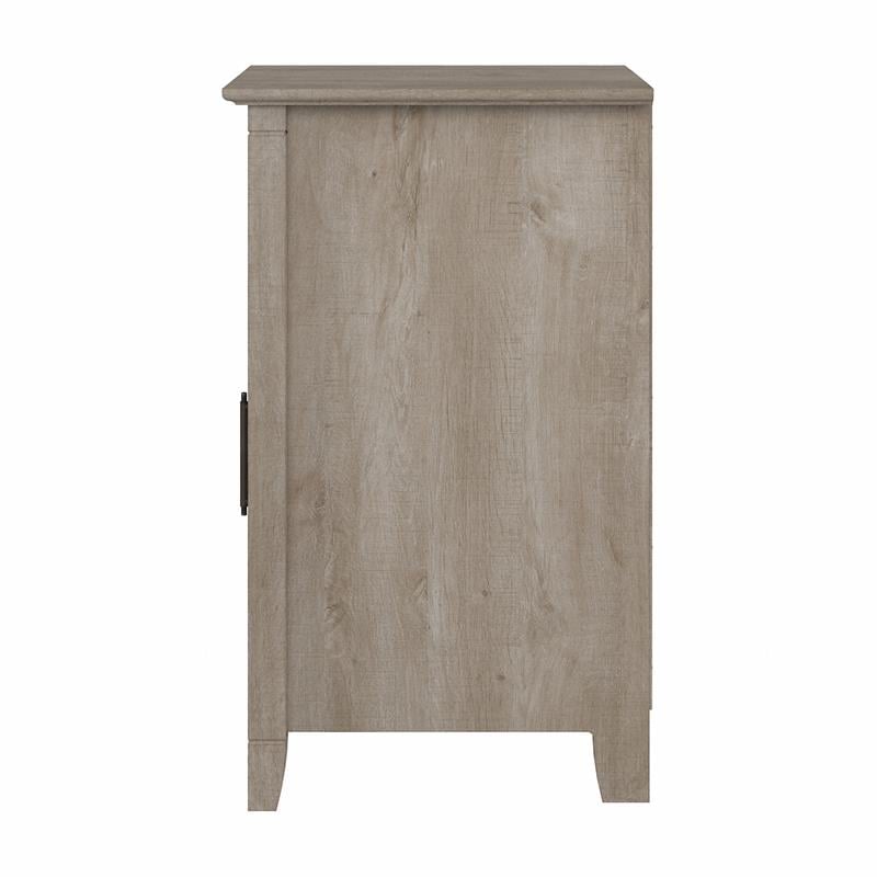 Pemberly Row Small Storage Cabinet with Door in Washed Gray - Engineered Wood