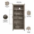 Pemberly Row Tall Storage Cabinet with Doors in Washed Gray - Engineered Wood