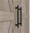 Pemberly Row Tall Storage Cabinet with Doors in Washed Gray - Engineered Wood