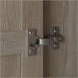 Pemberly Row Tall Storage Cabinet with Doors in Washed Gray - Engineered Wood