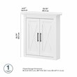Pemberly Row Bathroom Wall Cabinet with Doors in White Ash - Engineered Wood