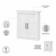 Pemberly Row Bathroom Wall Cabinet with Doors in White Ash - Engineered Wood