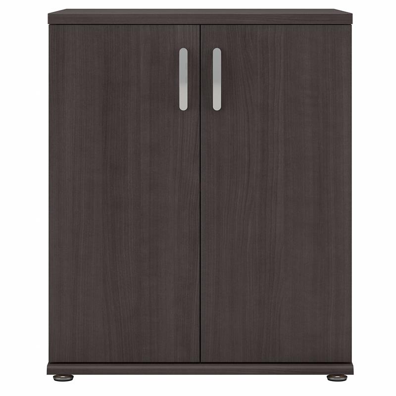 Pemberly Row Laundry Room Cabinet with Doors in Storm Gray - Engineered Wood
