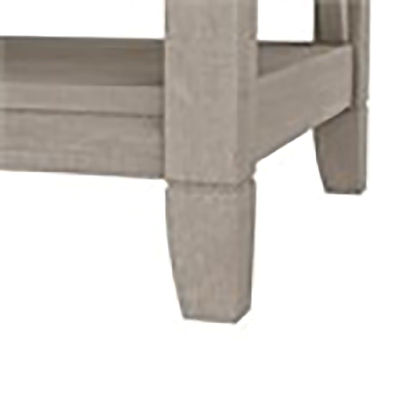 Pemberly Row Transitional Wood Tall TV Stand with 2 Bookcases in Washed Gray