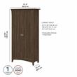 Pemberly Row Tall Storage Cabinet with Doors in Ash Brown - Engineered Wood