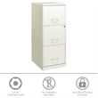 Pemberly Row 3 Drawers Vertical White Metal Filing Cabinet Pre-assembled