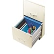 Pemberly Row 18in 2 Drawer Mobile Smart Vertical Filing Cabinet Pearl White