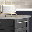 Pemberly Row Traditional styled Wood Kitchen Cart in Black Finish
