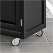 Pemberly Row Traditional styled Wood Kitchen Cart in Black Finish
