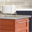 Pemberly Row Traditional Wood Rolling Kitchen Cart in Brown Finish